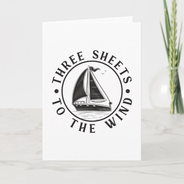 Tarjeta Capitán de vela barco Sailor Idea de regalo divert (Anverso)