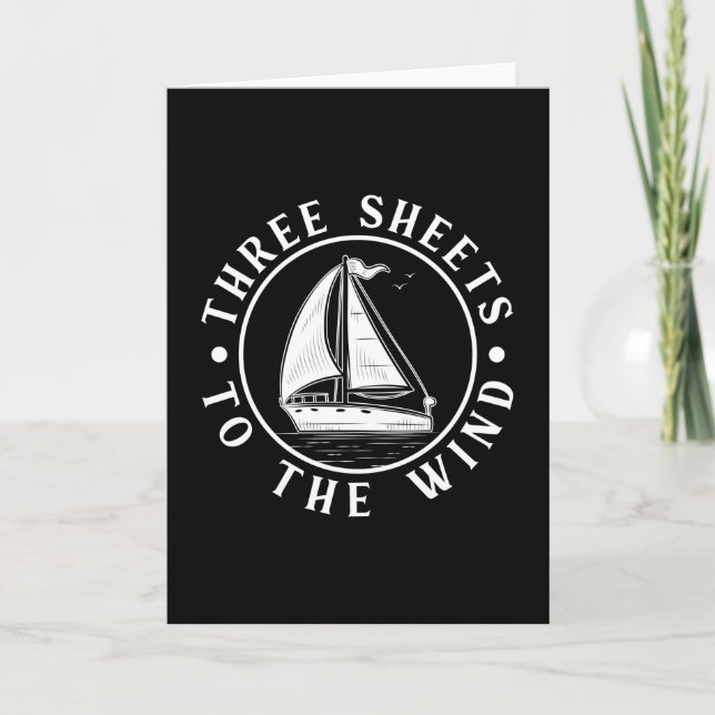 Tarjeta Capitán de vela en barco Sailor Sea Gift Idea (Anverso)