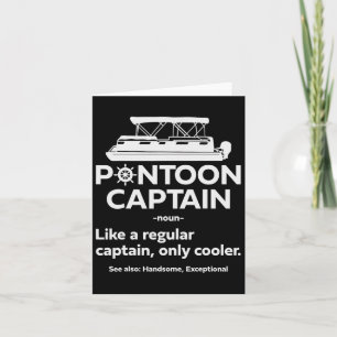 Tarjeta Capitán Del Bando Pontoon Papá Vela Y Bote Gracios