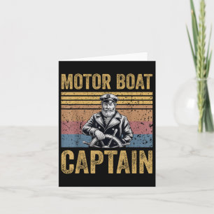 Tarjeta Capitán del barco de motor Divertido Pontoon Motor