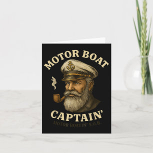Tarjeta Capitán del barco de motor Funny Pontoon Motor Bos