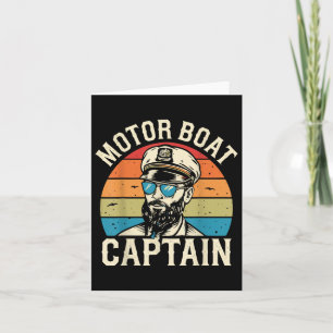 Tarjeta Capitán del barco de motor Vintage Nautical Ocean