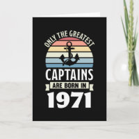 Capitán del barco nacido en 1971 Regalo de cumplea