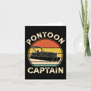 Tarjeta Capitán del barco Pontoon Vintage Retro
