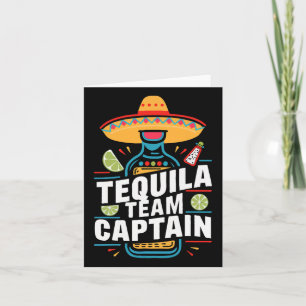 Tarjeta Capitán del equipo de tequila fiesta de la fiesta