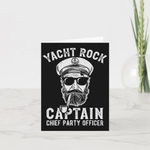 Tarjeta Capitán del rock náutico Pontoon Fiesta del barco