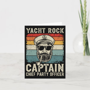 Tarjeta Capitán del rock náutico Pontoon Fiesta del barco