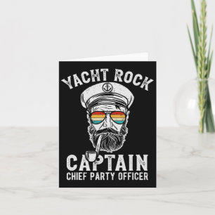 Tarjeta Capitán del rock náutico Pontoon Fiesta del barco