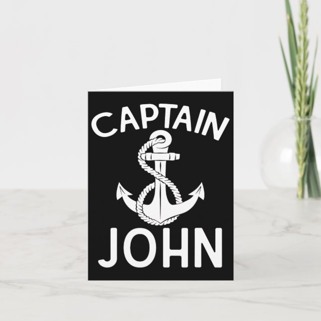 Tarjeta Capitán John Boating Bote Yacht Anchor (Anverso)