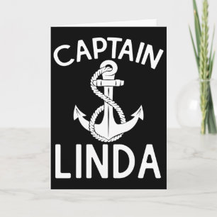 Tarjeta Capitán Linda Barco Embarcación Yate Ancla