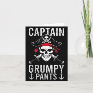 Tarjeta Capitán Mpy Pantalones Calificar Humor Cráneo Gráf