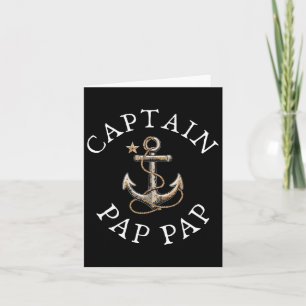 Tarjeta Capitán Pap-pap Bote Navegando en barco Abuelo anc