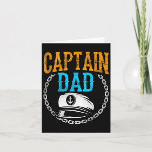 Tarjeta Capitán Papá Barco Barco Bote Padre Papi