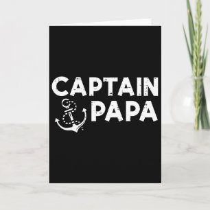 Tarjeta Capitán Papá Dueño de Barco Familia Día del Padre