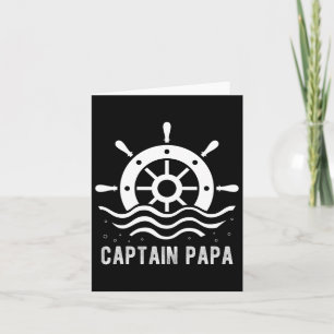 Tarjeta Capitán Papá Navegando Capitán de Pontón del Día d