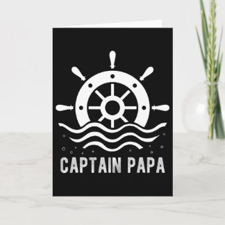 Tarjeta Capitán Papá Navegando Capitán de Pontón del Día d