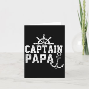 Tarjeta Capitán Papa Pontón Embarcación Pesca Lago Vela 