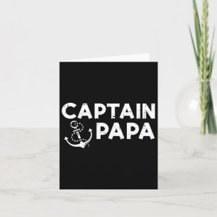Tarjeta Capitán Papa Propietario de bote Familia Padres Dí