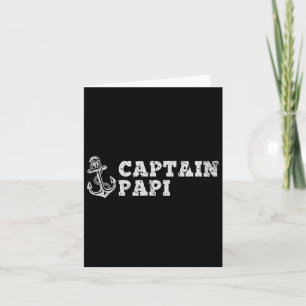 Tarjeta Capitán Papi Vela Bote Vintage Anchor F