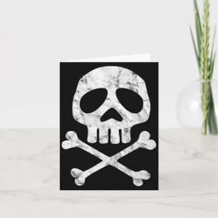 Tarjeta Capitán Pirata Espacial Calavera Fiesta Halloween 