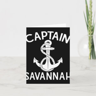 Tarjeta Capitán Savannah Yate Embarcación Ancla Barco