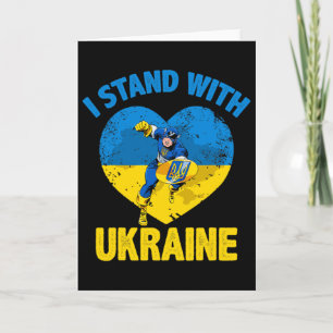 Tarjeta Capitán Ucrania Apoyo Bandera Ucraniana Yo Estoy C