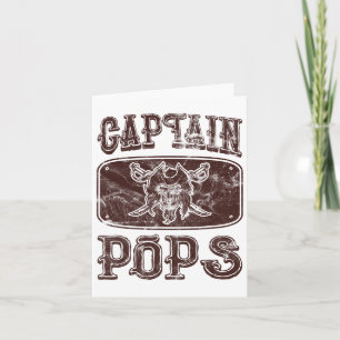Tarjeta Capitán Vintage Pops Pontón pirata personalizado B
