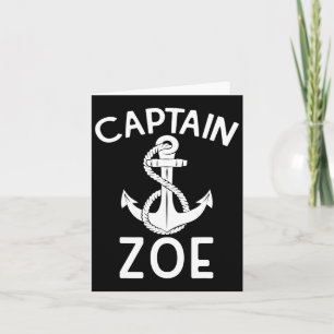 Tarjeta Capitán Zoe barco de vela barco yate