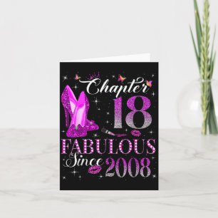 Tarjeta Capítulo 18 Fabuloso Desde 2008 Regalo de Cumpleañ