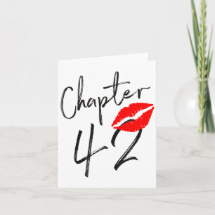 Tarjeta Capítulo 42 Años Lips Amor 42 Y Cumpleaños Nacido 