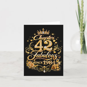 Tarjeta Capítulo 42 Fabuloso Desde 1984 Floral 42
