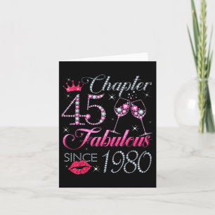 Tarjeta Capítulo 45 Fabuloso desde 1980 45º regalo de cump