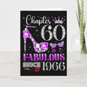 Tarjeta Capítulo 60 fabuloso desde 1966 cumpleaños número