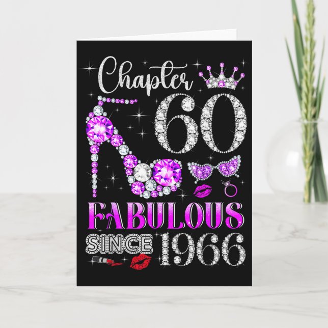 Tarjeta Capítulo 60 fabuloso desde 1966 cumpleaños número  (Anverso)