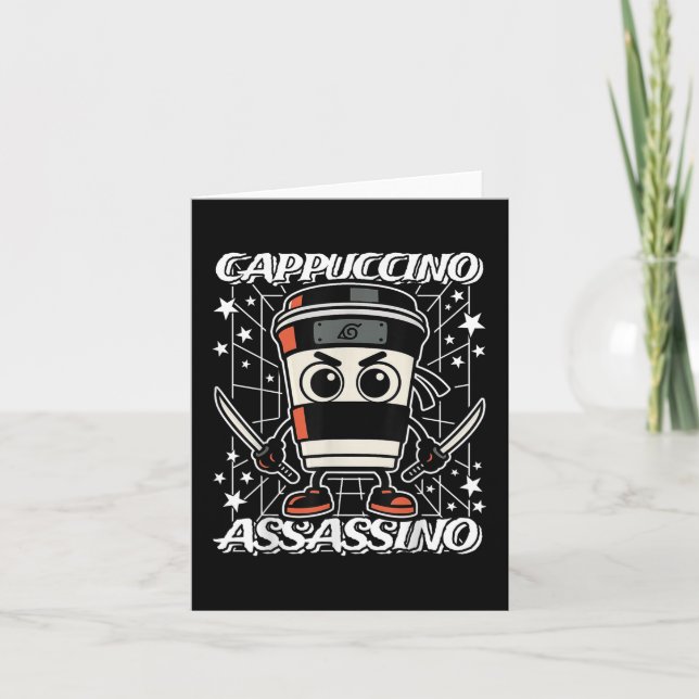 Tarjeta Cappuccino-asesinato italiano-bodrio café Assas (Anverso)