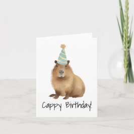Tarjeta Cappy Birthday Capybara Watercolor