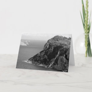 Tarjeta Capri, Italia en negro y blanco