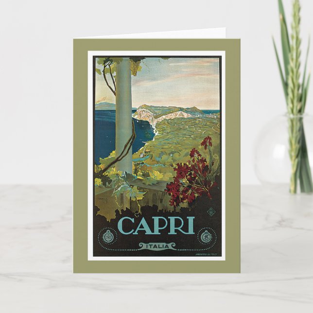 Tarjeta Capri Italia Vintage (Anverso)