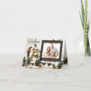 Tarjeta caprichosa de la foto del navidad de los