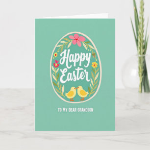 Tarjeta caprichosa de Pascua para nieto