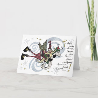 Tarjeta caprichosa de Santa del navidad