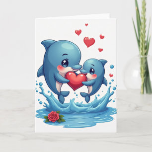 Tarjeta caprichosa del día de la madre marina