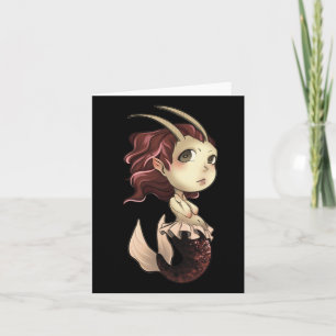 Tarjeta Capricorn Chibi Anime Cute Chica Pegatina individu