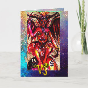 TARJETA CAPRICORNIO, DIABLO, TAROT ASTROLOGÍA ZODIACO CUMP