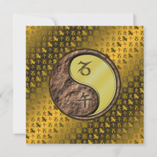 Tarjeta Capricornio y caballo Metalizado