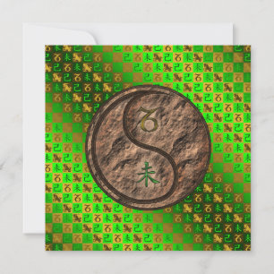 Tarjeta Capricornio y cabra terrestre