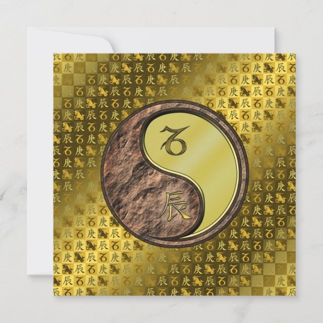 Tarjeta Capricornio y dragón Metalizado (Anverso)