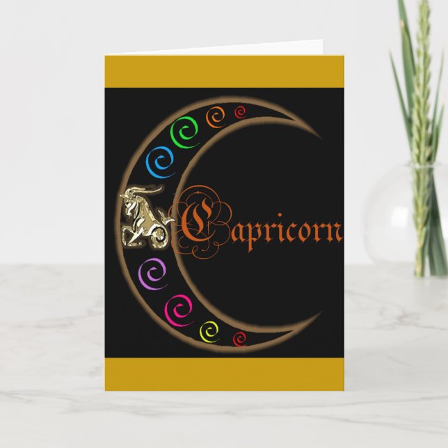 Tarjeta Capricornio Zodiac Moon (Anverso)