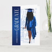 Cápsula azul de pelo negro y graduado de bata