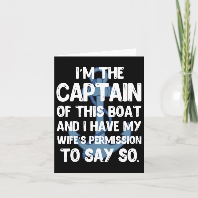 Tarjeta Captain Boater Boating Pontoon Summer Vacation Gif (Anverso)
